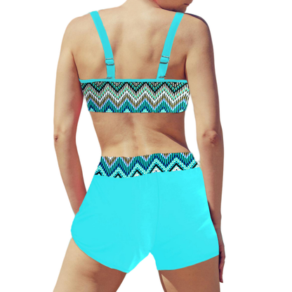 Bella - Bikini med Geometriskt Mönster