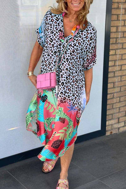 Amanda - Avslappad Leopardklänning