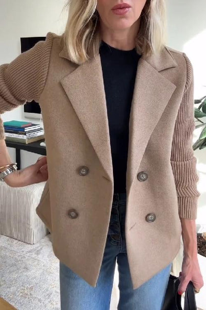 Celeste | Elegant Blazer med Ribbstickade Ärmar