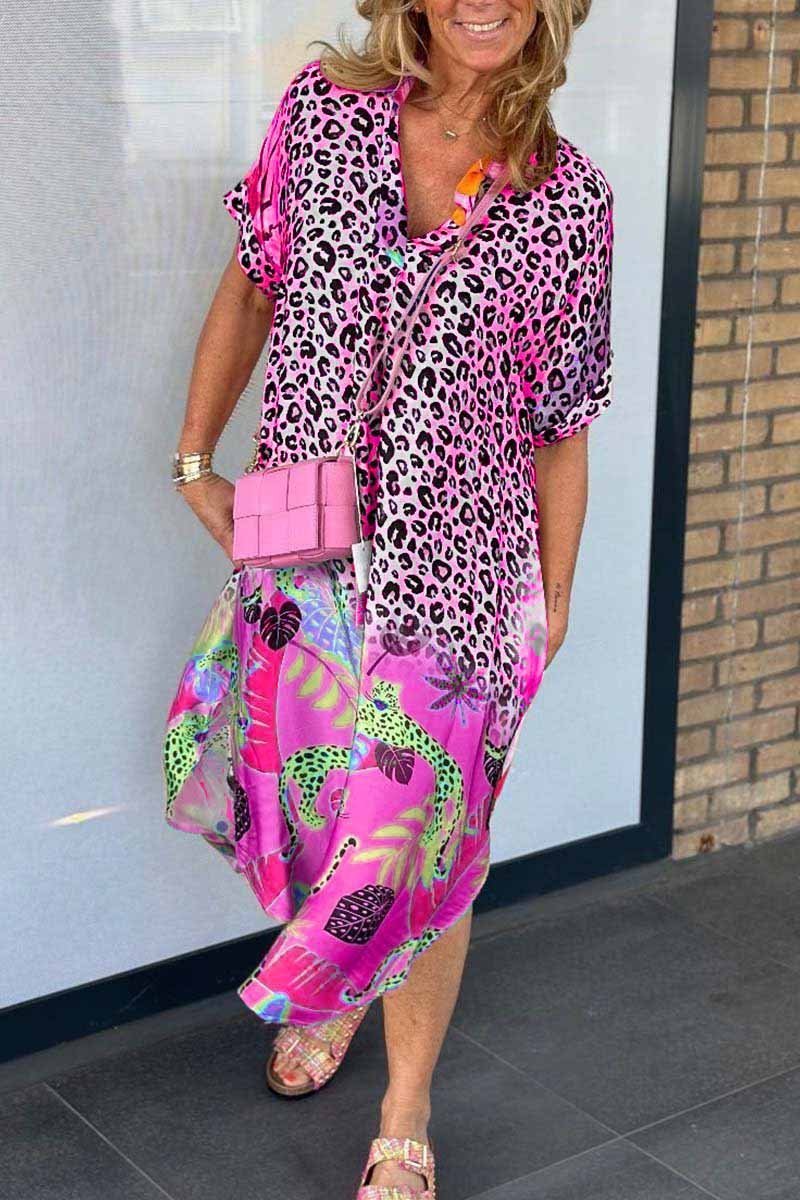 Amanda - Avslappad Leopardklänning