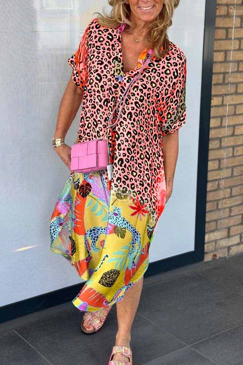 Amanda - Avslappad Leopardklänning