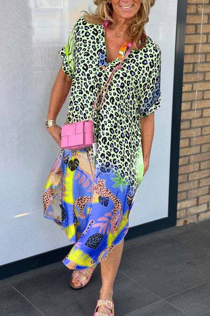 Amanda - Avslappad Leopardklänning