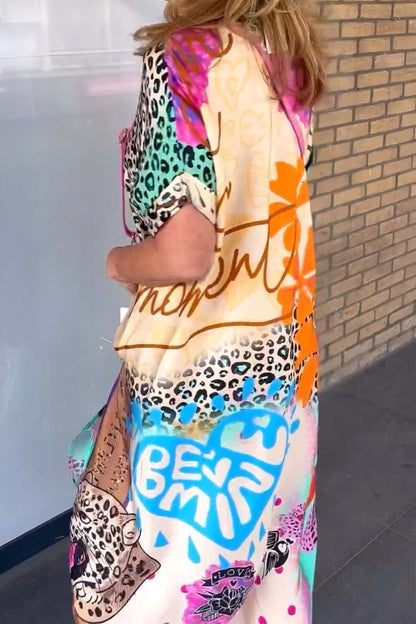 Amanda - Avslappad Leopardklänning