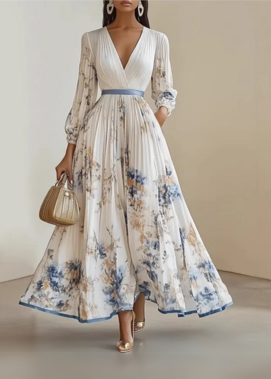 Katie - Elegant Blomster Maxikle på Nätter